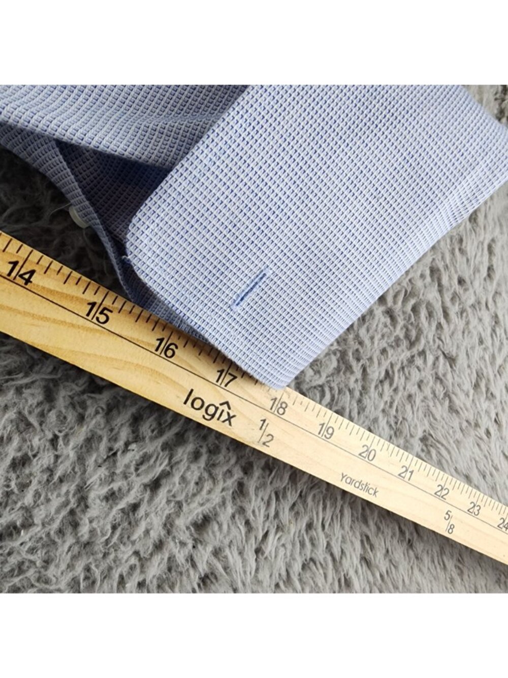 Collection By Michael Strahan Shirt Mens 17.5/34-35 Blue Button Up *NWOT* - Picture 8 of 10